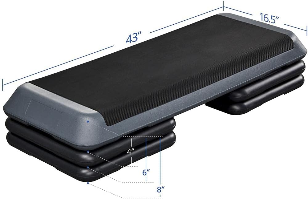 Adjustable 3-Tier Large Aerobic Step Platform