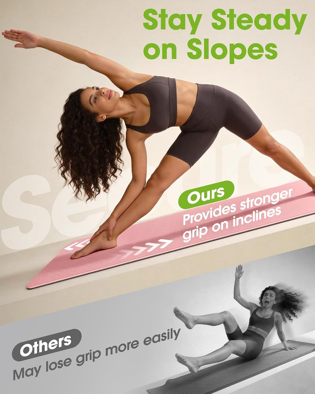 Dual Sided Portable TPE Non Slip Yoga Mat