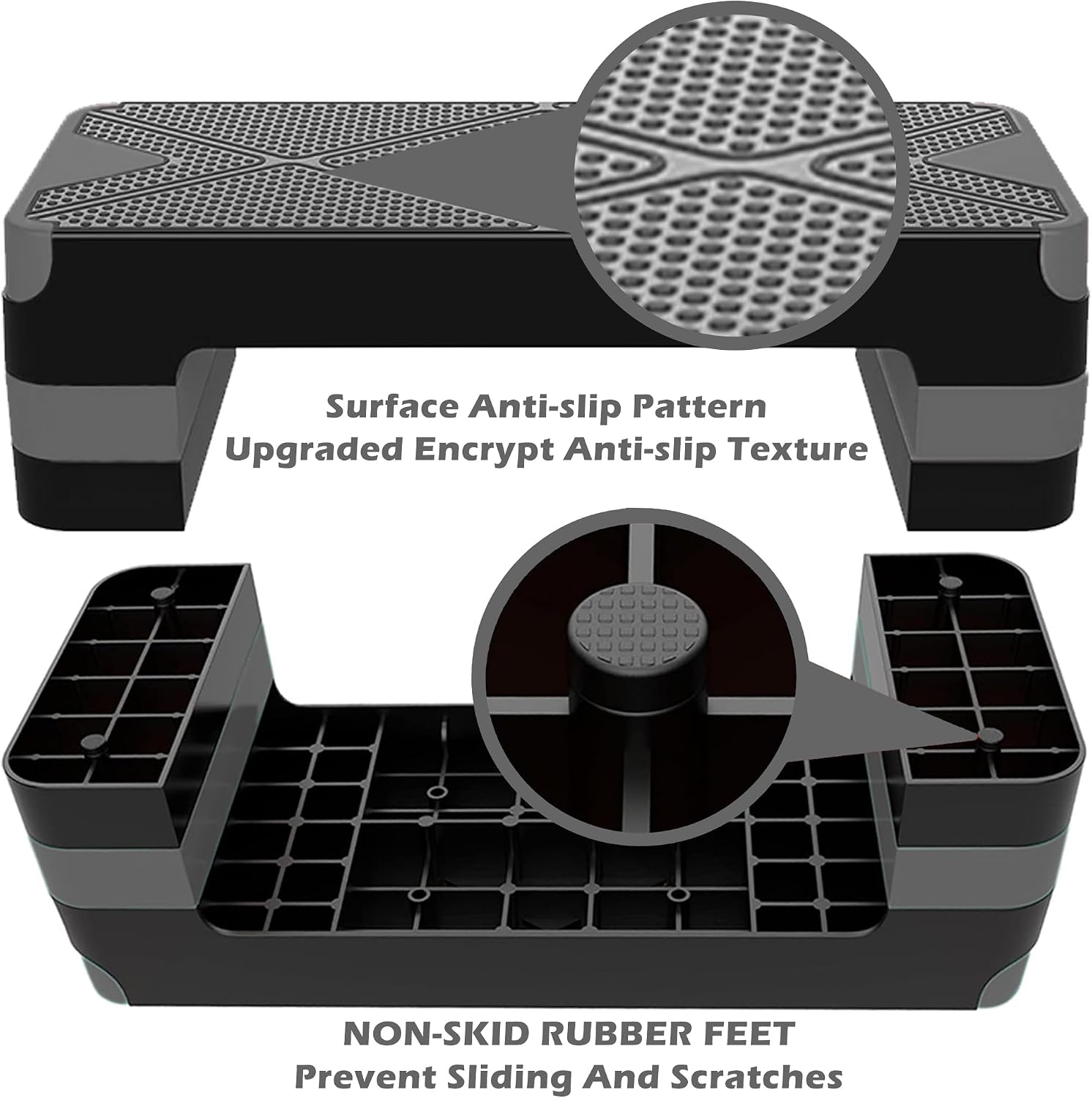 Non-Slip Adjustable Fitness Aerobic Step Trainer