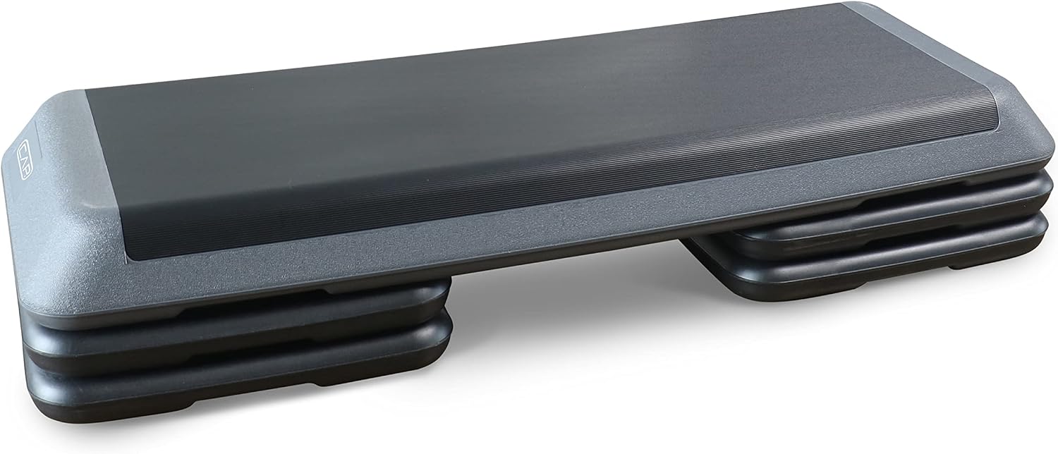 Adjustable Grey Fitness Aerobic Step Platform
