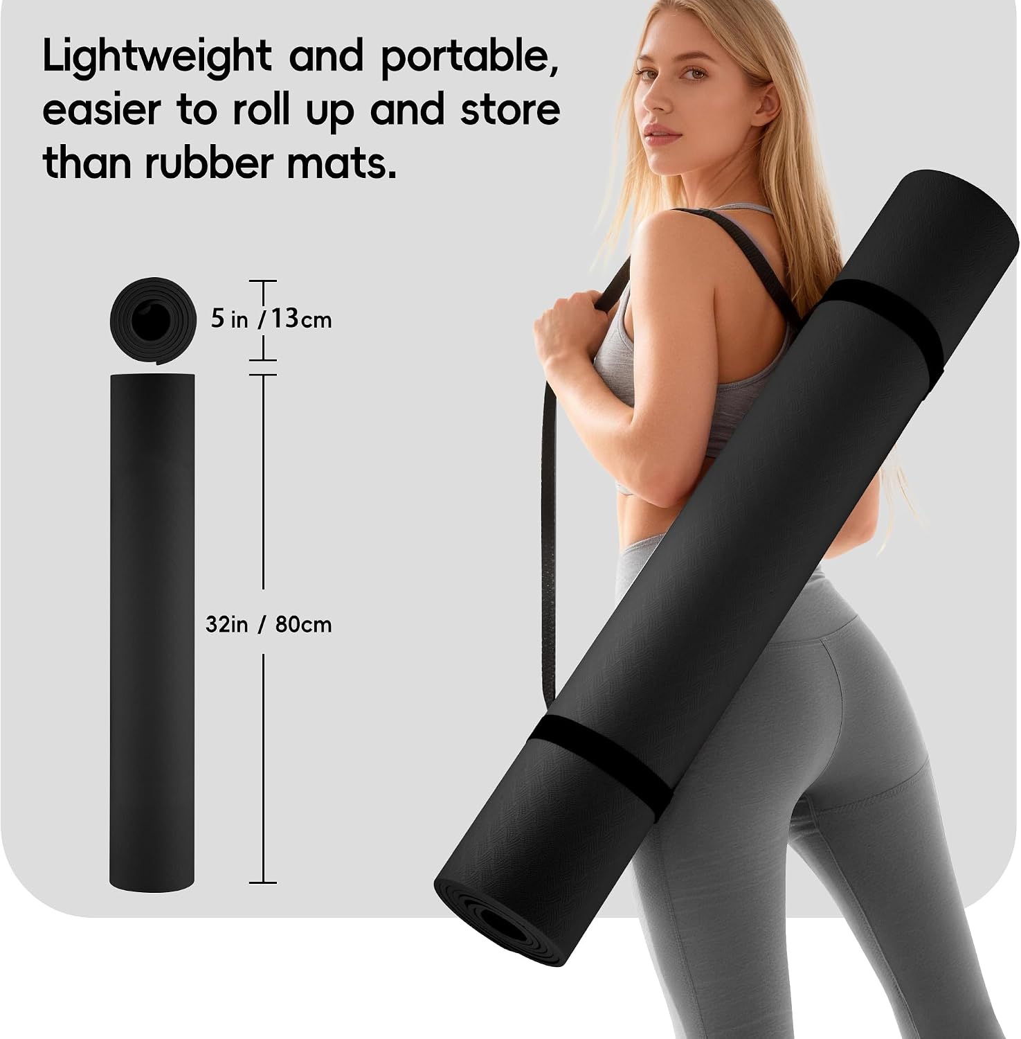 Wide Non Slip TPE Large Workout Yoga Mat