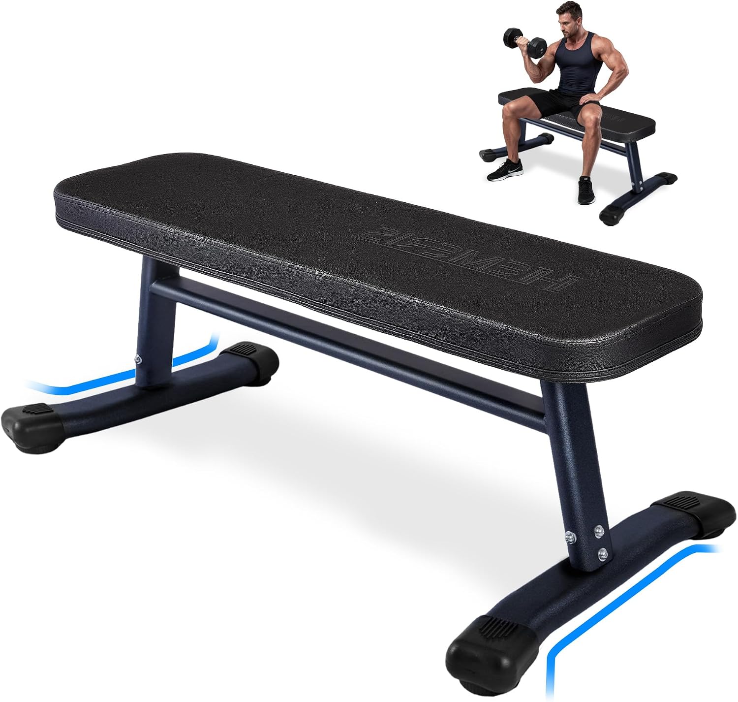 Thick Padded Heavy Duty Flat Weight Bench