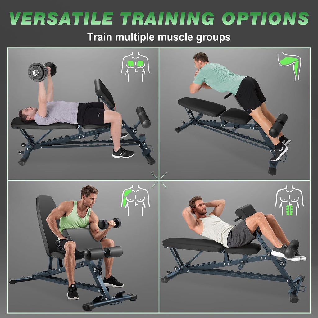 Adjustable FID Bench With Roman Chair