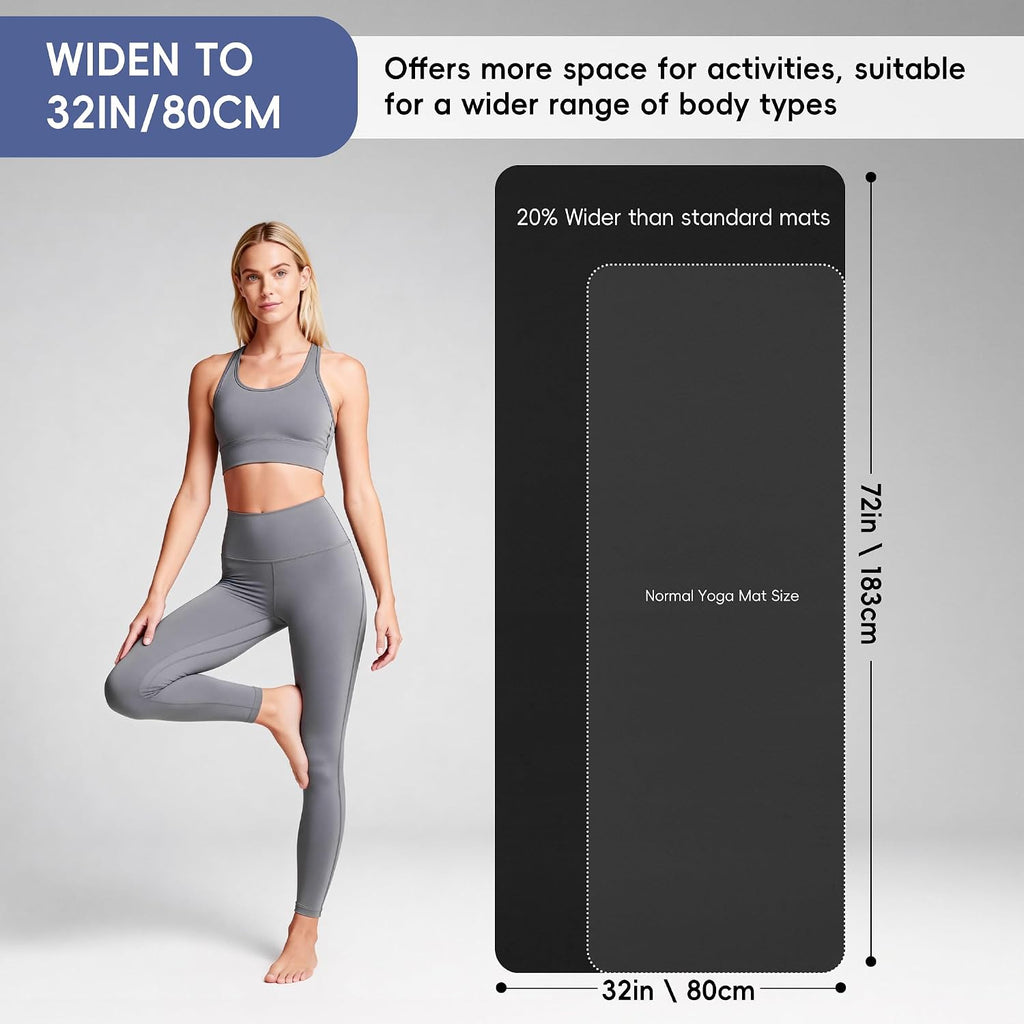 Wide Non Slip TPE Large Workout Yoga Mat