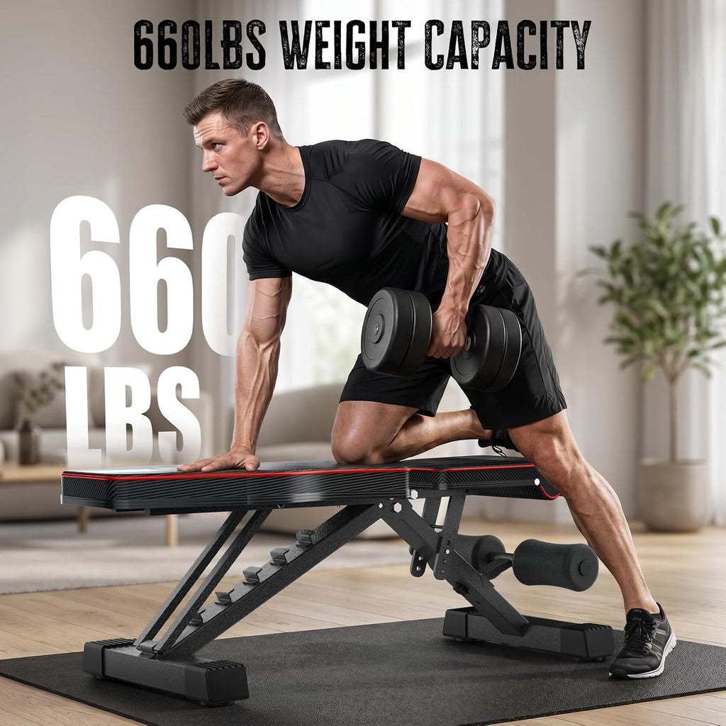 Foldable Adjustable Home Gym Weight Bench