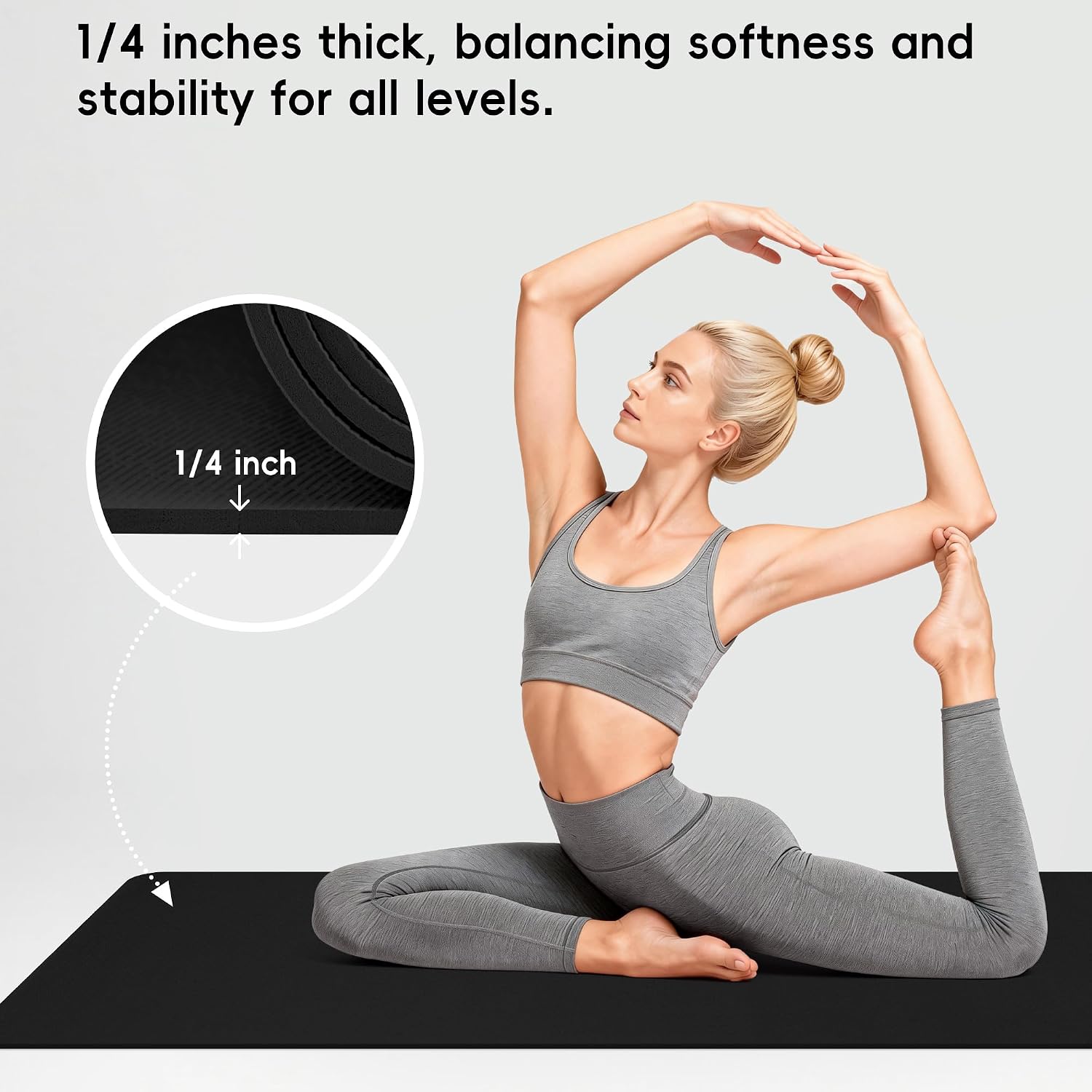 Wide Non Slip TPE Large Workout Yoga Mat