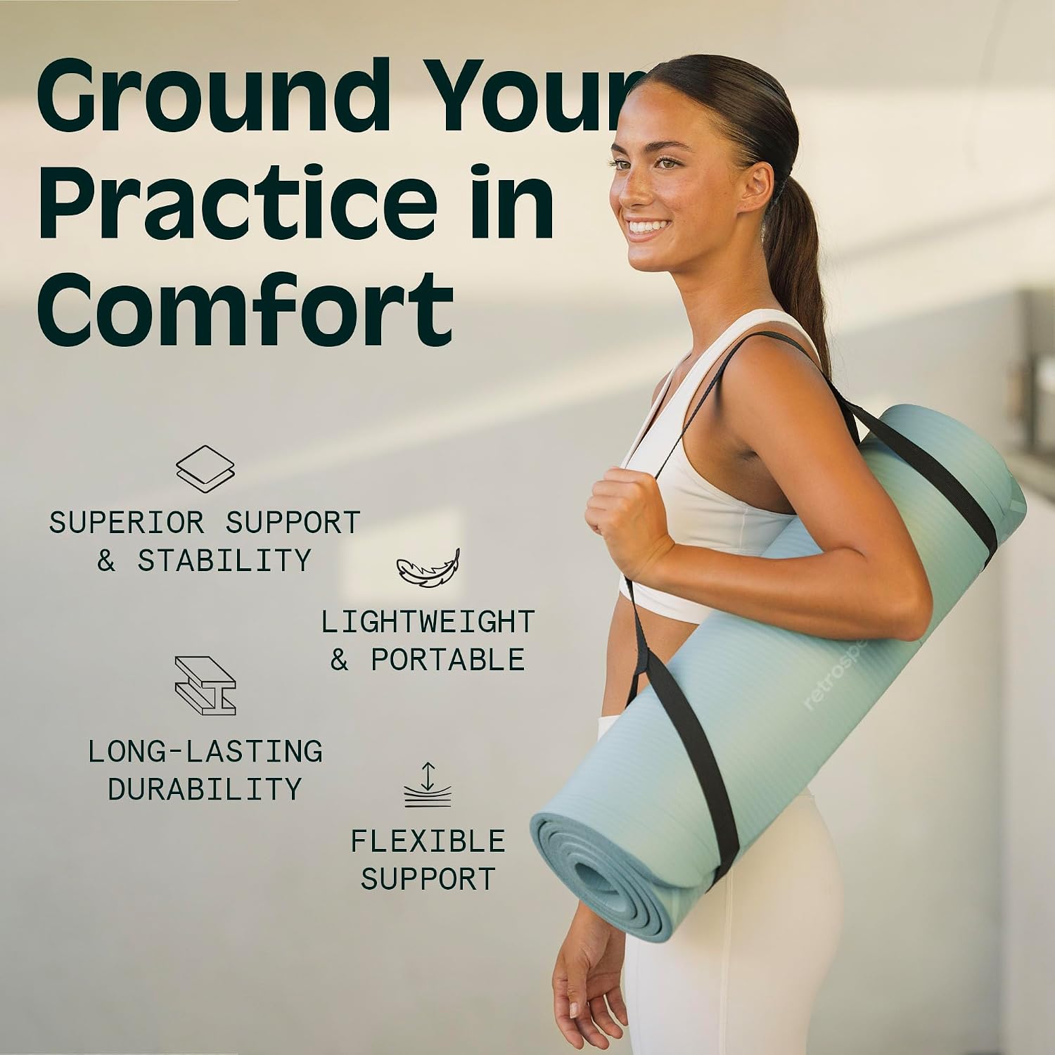 Thick Cushioned Non Slip Fitness Yoga Mat