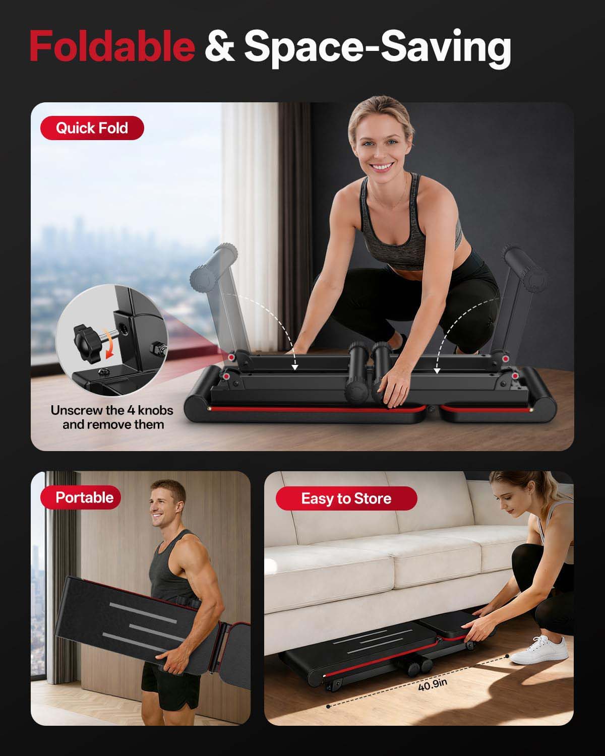 Foldable Adjustable Heavy Workout Weight Bench