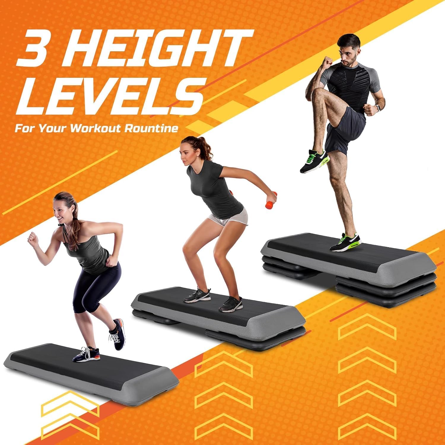 Adjustable Aerobic Step Platform With Risers