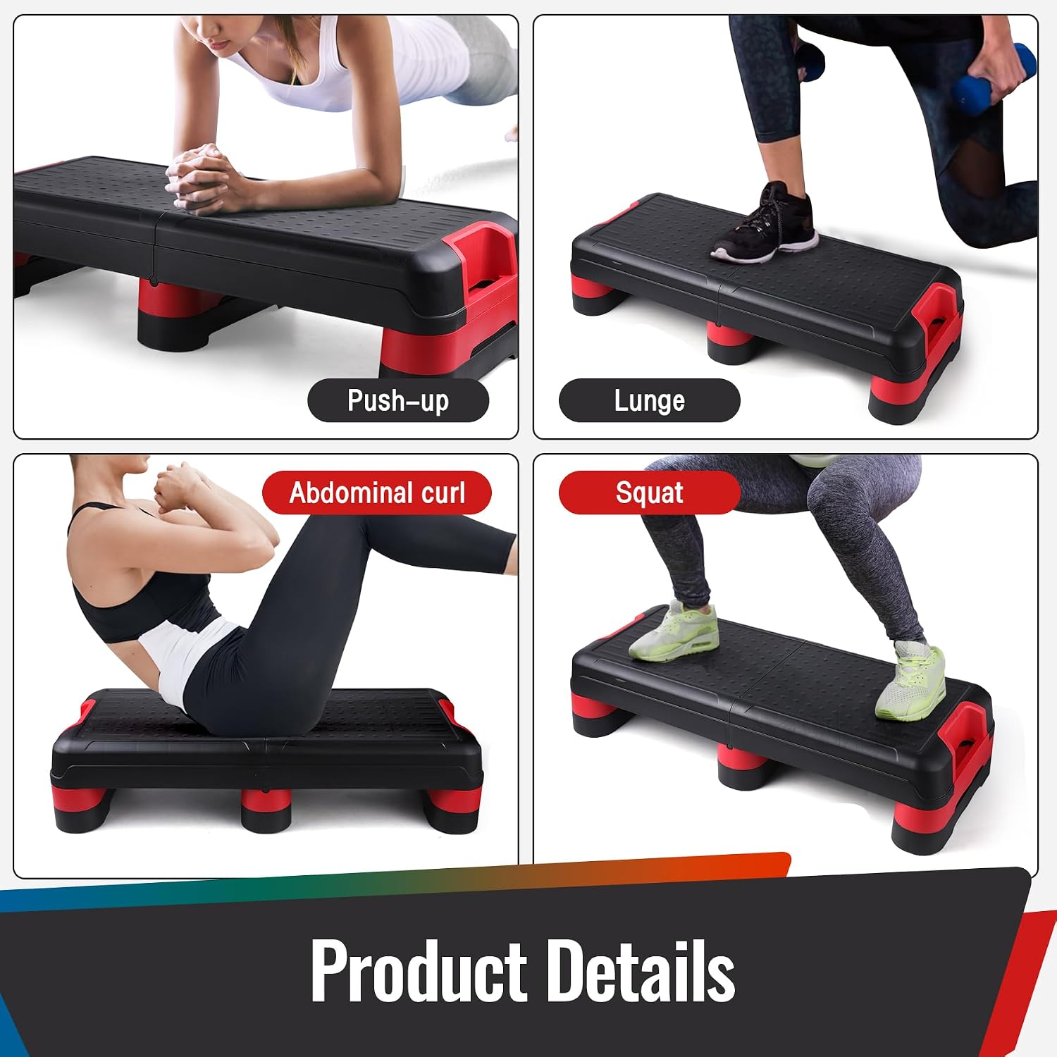Foldable 3-Level Adjustable Aerobic Step