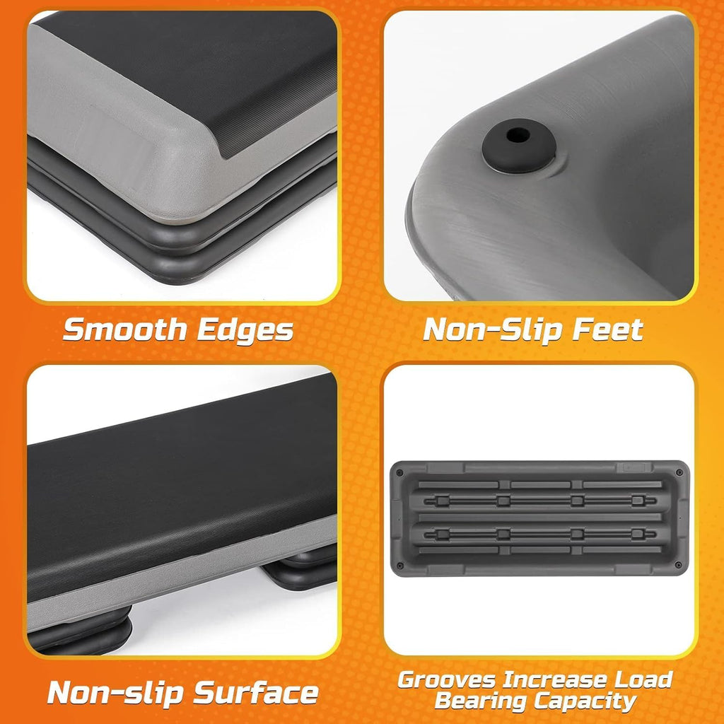 Adjustable Aerobic Step Platform With Risers