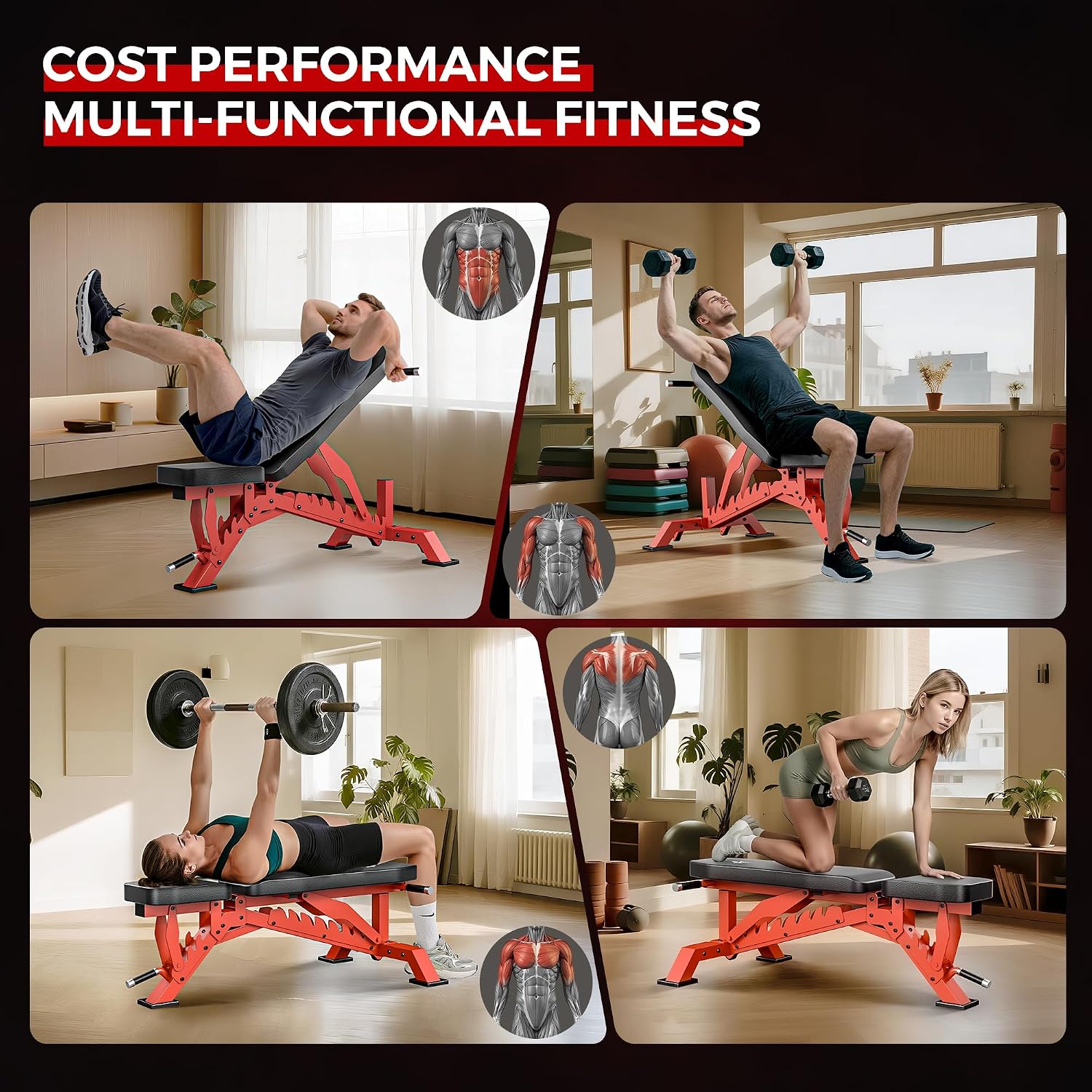 Heavy Duty Adjustable Home Workout Bench