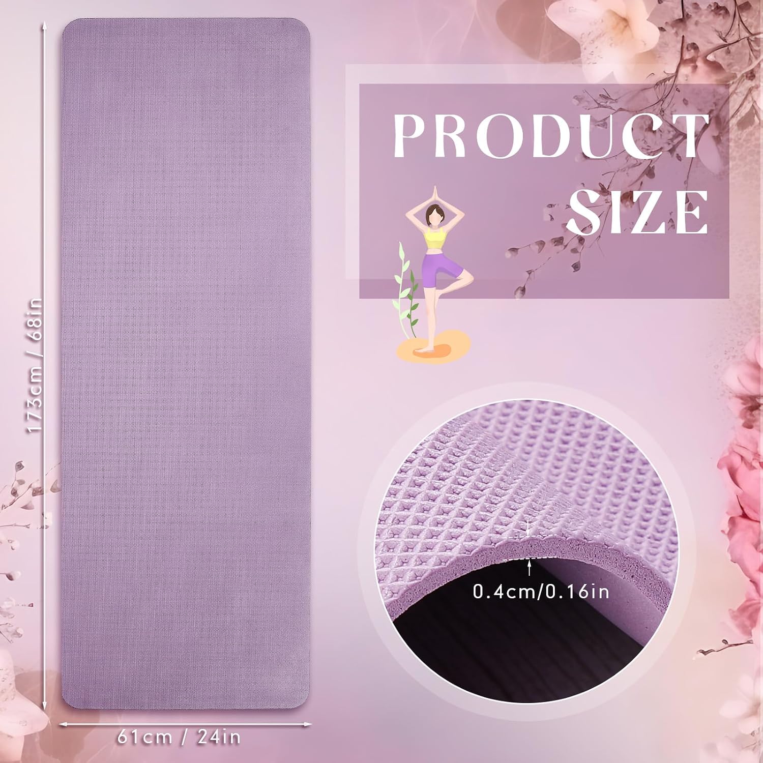 Bulk Anti Slip Durable Long Yoga Mats