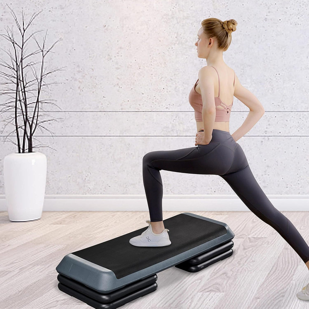 Adjustable 3-Tier Large Aerobic Step Platform