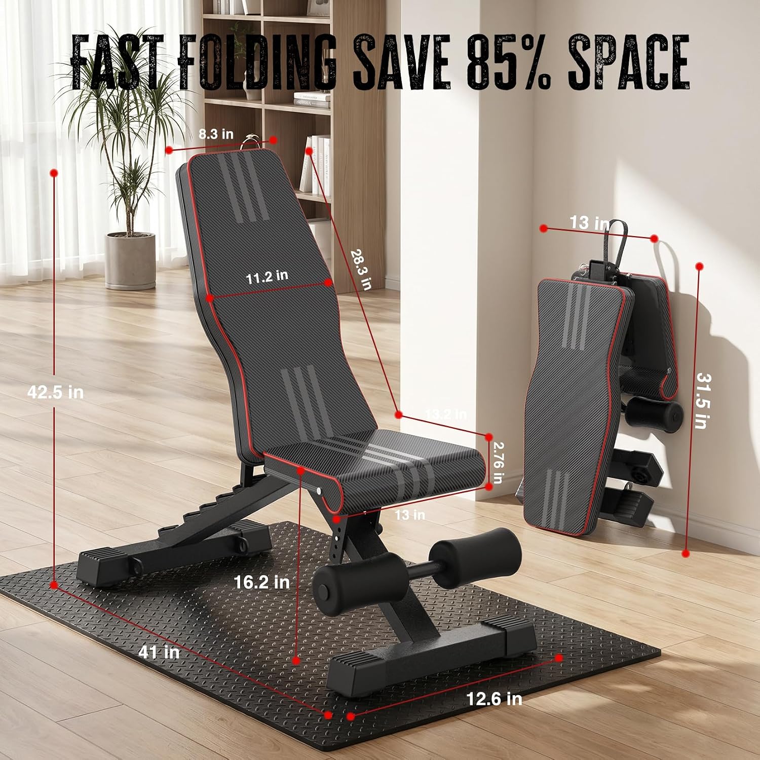 Foldable Adjustable Home Gym Weight Bench