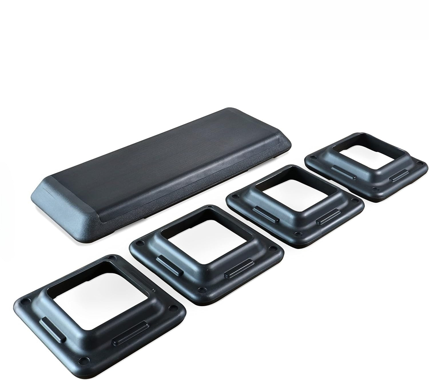 Adjustable Grey Fitness Aerobic Step Platform