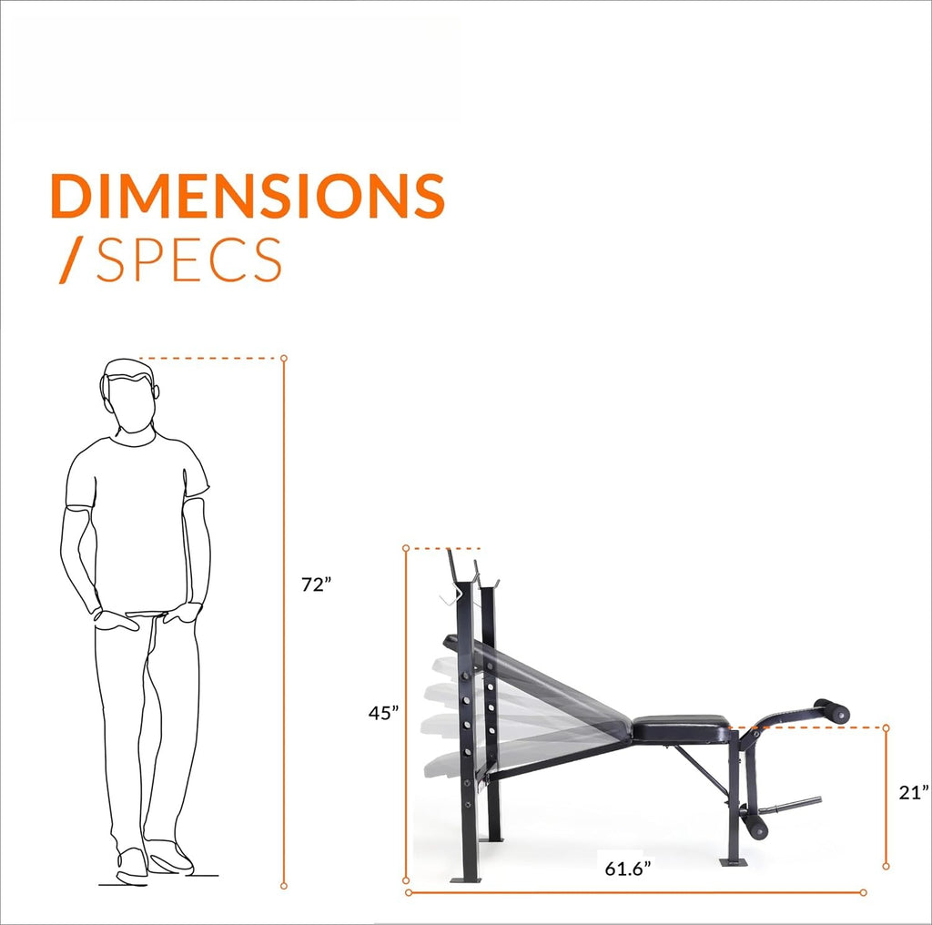 Adjustable Bench With Weight Plate Set