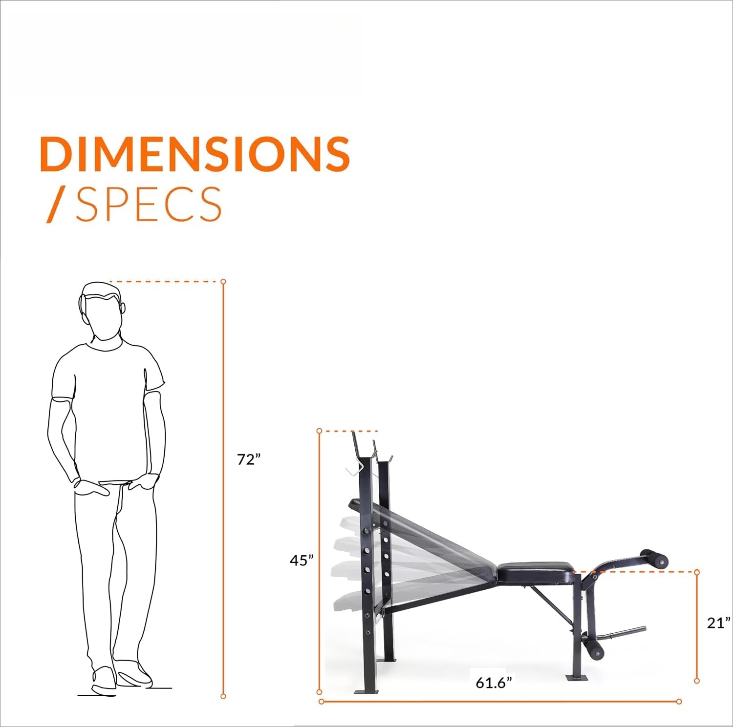 Adjustable Bench With Weight Plate Set