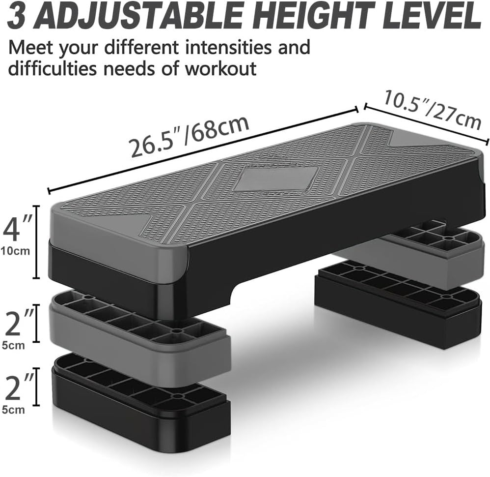 Adjustable Height Home Fitness Aerobic Step